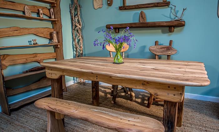 Taran Eco Designs at the Corris Craft Centre source fallen trees and unwanted wood to create their fabulous range of handcrafted furniture.